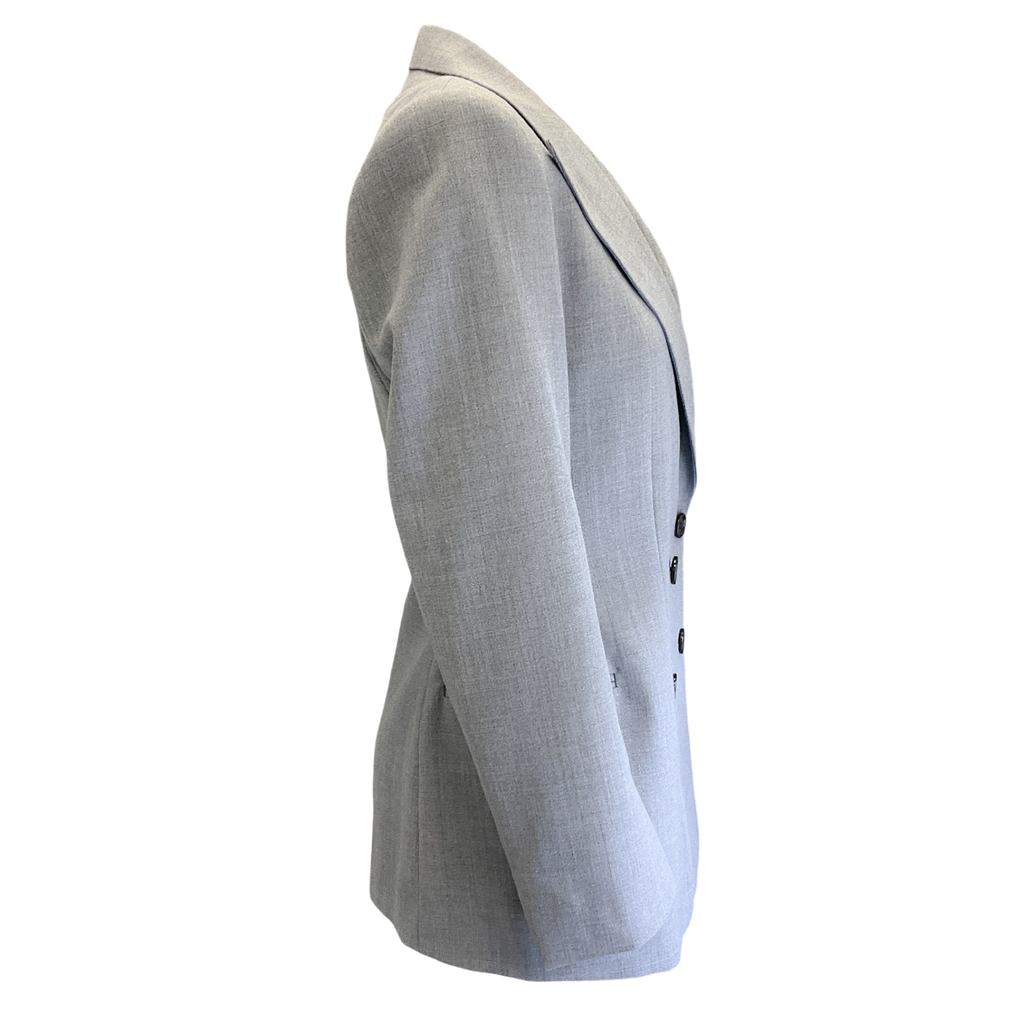 Dries Van Noten Light Grey Double Breasted Wool Jacket