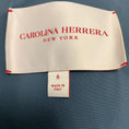 Load image into Gallery viewer, Carolina Herrera Navy Blue Long Sleeved Floral Jacquard Midi Dress
