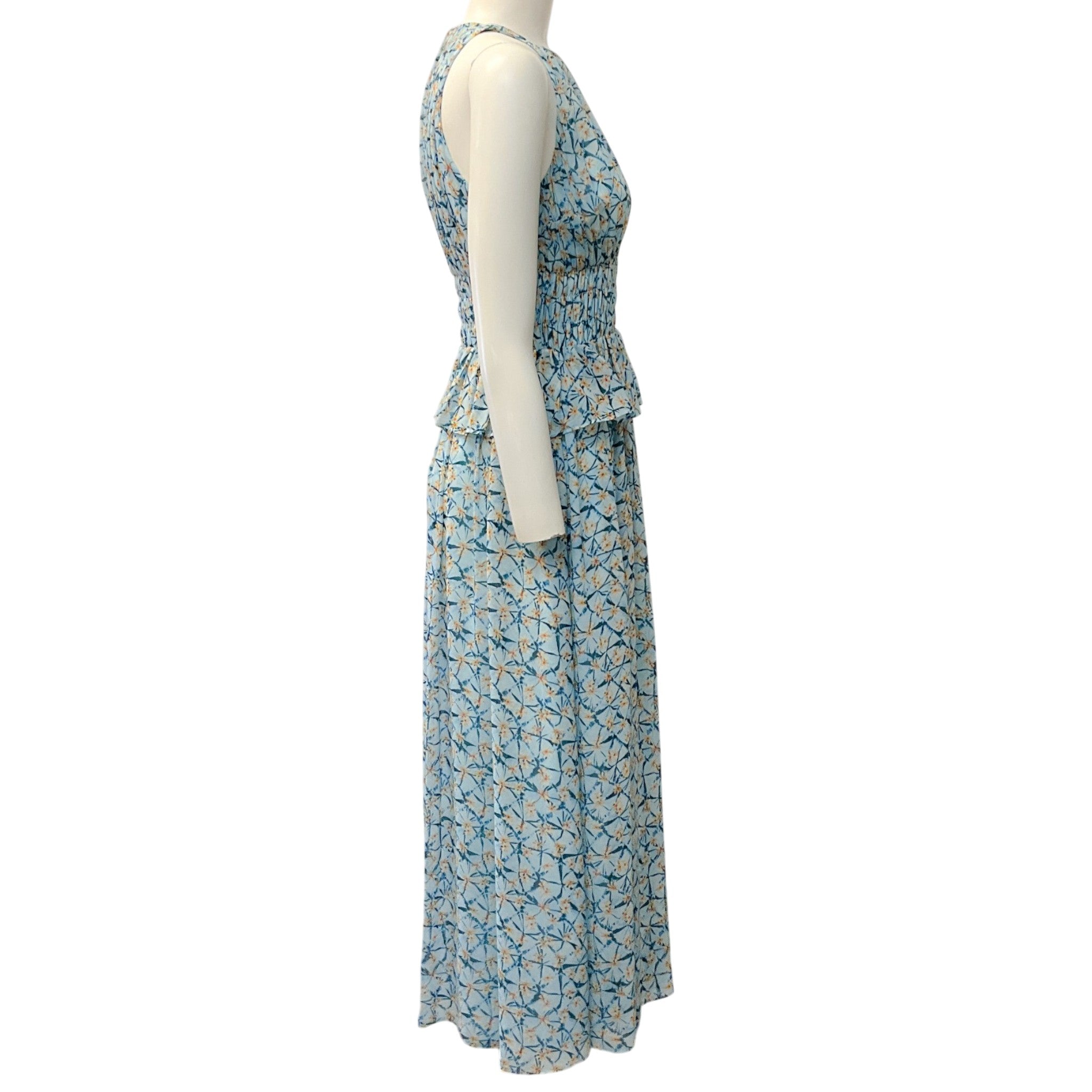 Ulla Johnson Blue Silk Idalia Print Adeline Dress