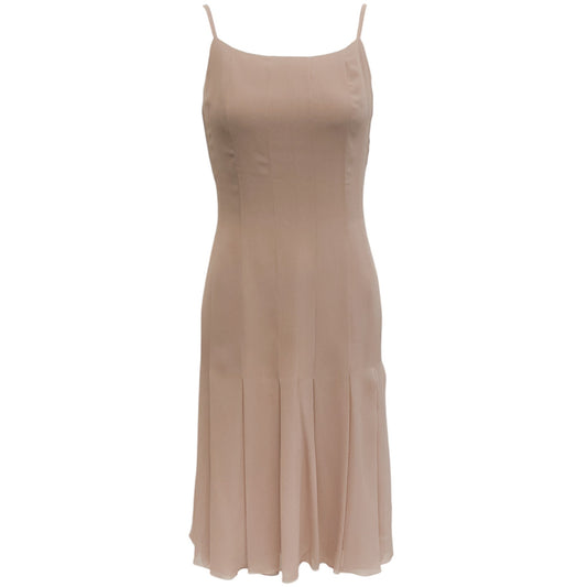 Chanel Nude Silk Pleated Dress