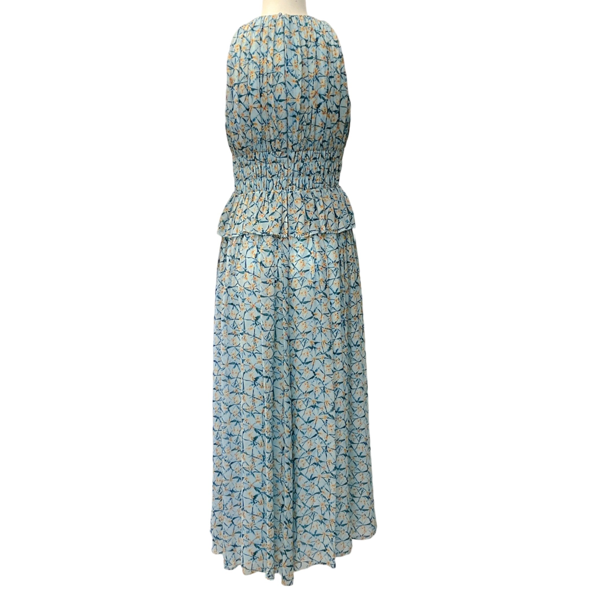 Ulla Johnson Blue Silk Idalia Print Adeline Dress