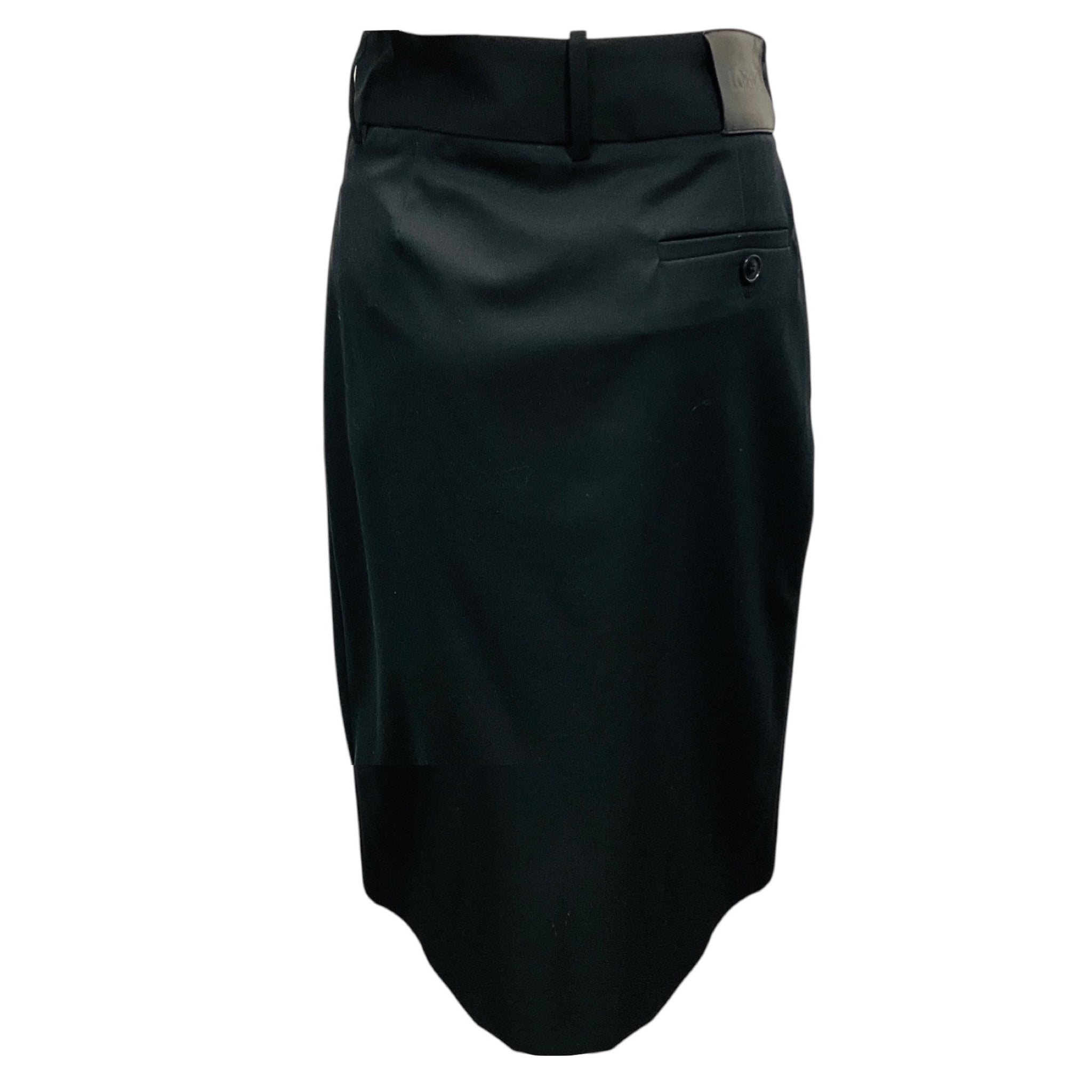 Loewe Black Asymmetric High Waisted Wrap Skirt