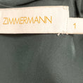 Load image into Gallery viewer, Zimmermann Dark Green Crepe Cutout Keyhole Long Sleeve Mini Dress
