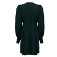 Load image into Gallery viewer, Zimmermann Dark Green Crepe Cutout Keyhole Long Sleeve Mini Dress
