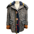 Load image into Gallery viewer, Prada Grey Multi 2017 Knit Collar Wool and Mohair Tweed Jacket
