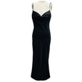 Load image into Gallery viewer, Alexander McQueen Black Silk Satin Slip Evening Dress
