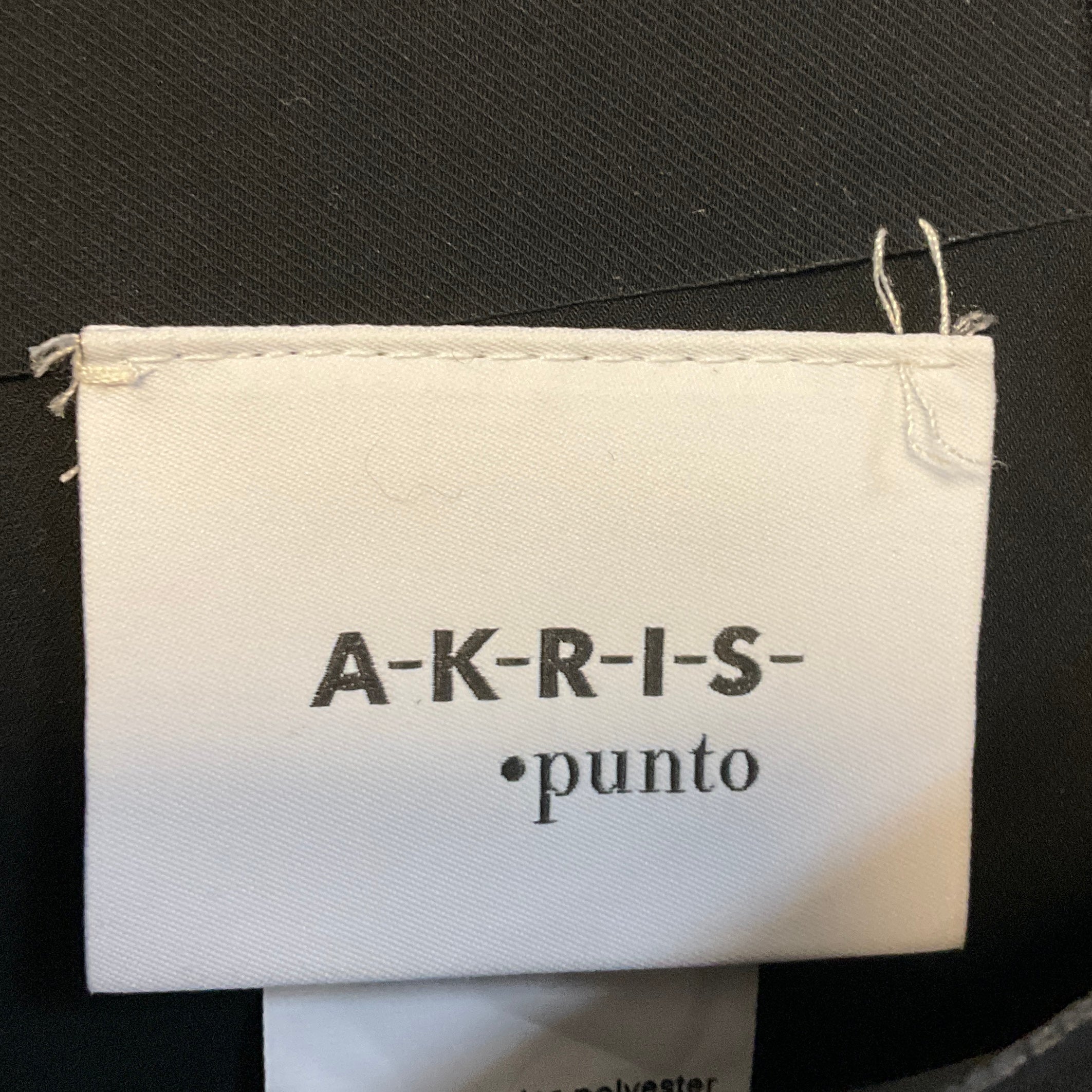 Akris Punto Black Ruffle Sleeve Midi Dress