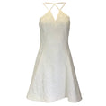 Load image into Gallery viewer, Roland Mouret Ivory Crepe Jacquard Dress
