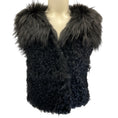 Load image into Gallery viewer, Yves Salomon Black Raccoon Fur and Lamb Fur Vest
