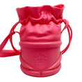 Load image into Gallery viewer, Alexander McQueen Neon Pink Soft Curve Drawstring Bag
