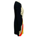 Load image into Gallery viewer, Emilio Pucci Black / Beige Multi Pucci Print Long Sleeved Crepe Dress with Lace Up Detail
