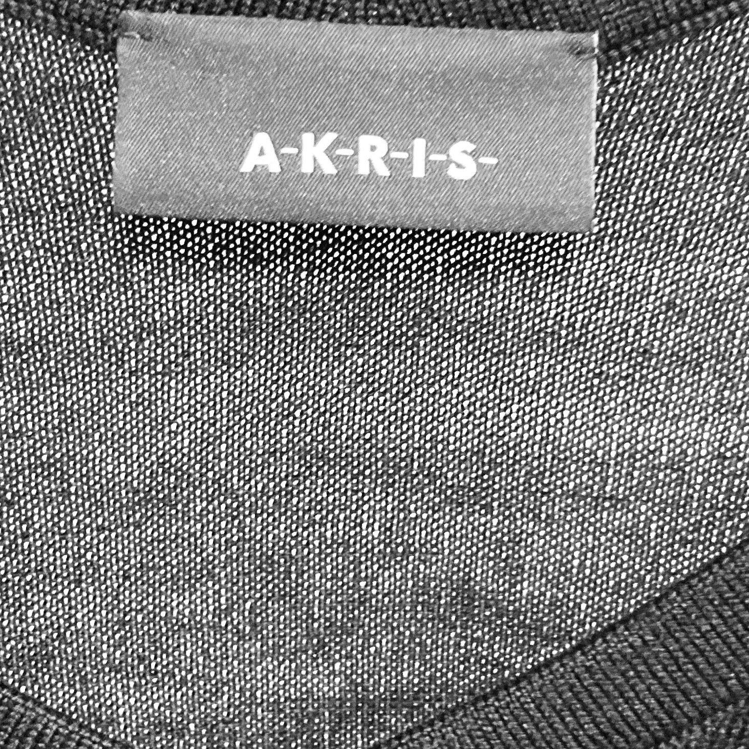 Akris Black Paillette Embellished Long Sleeved V-Neck Wool and Silk Knit Sweater
