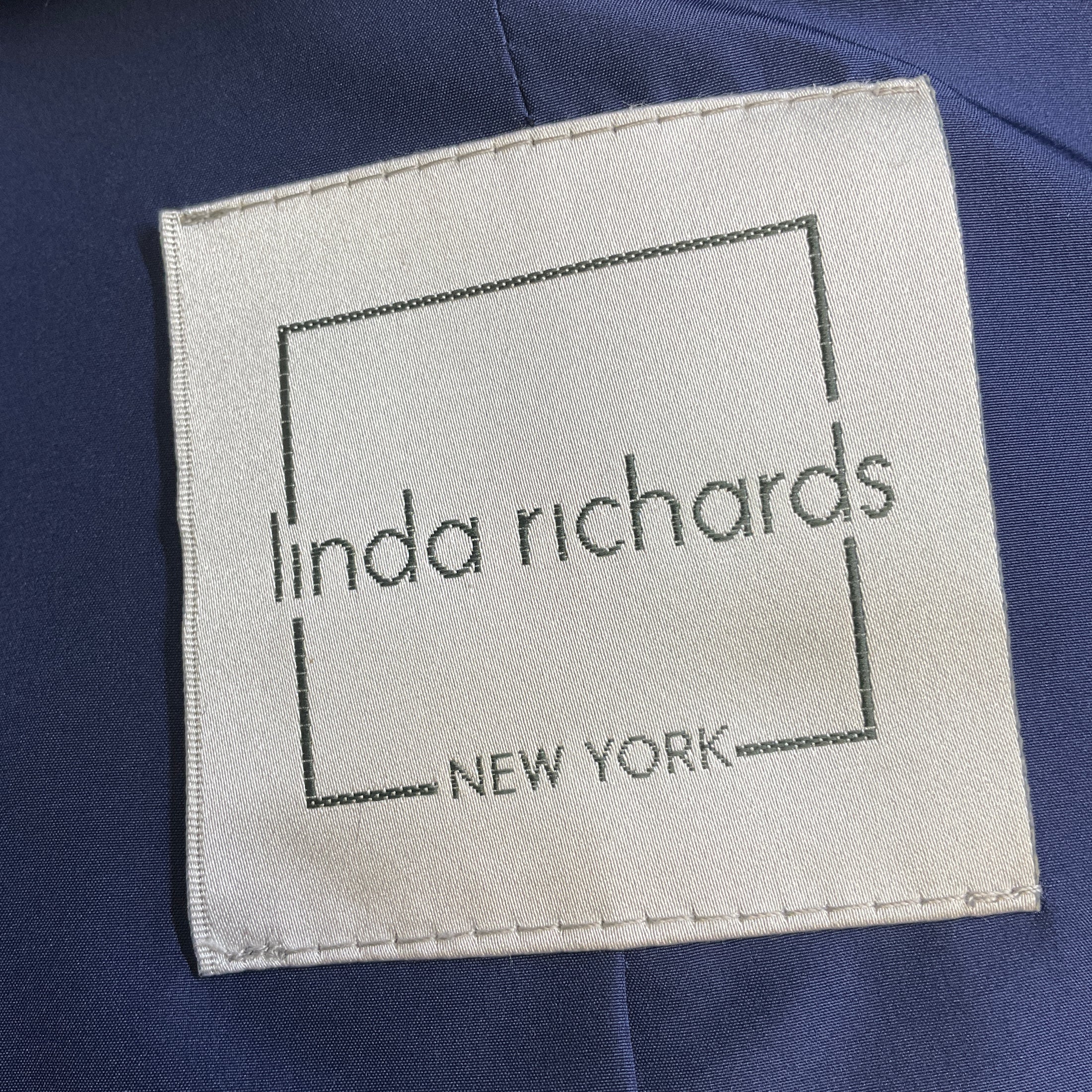 Linda Richards Blue Cropped Rabbit Fur Jacket