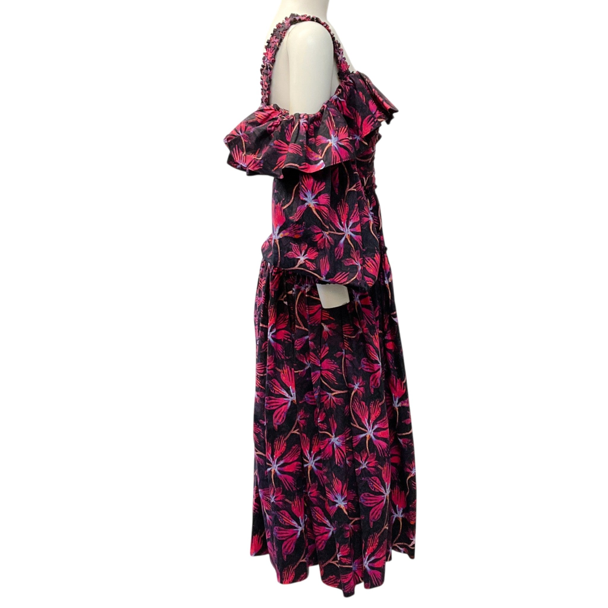 Ulla Johnson Pink / Purple Zinnia Print Caprice Dress