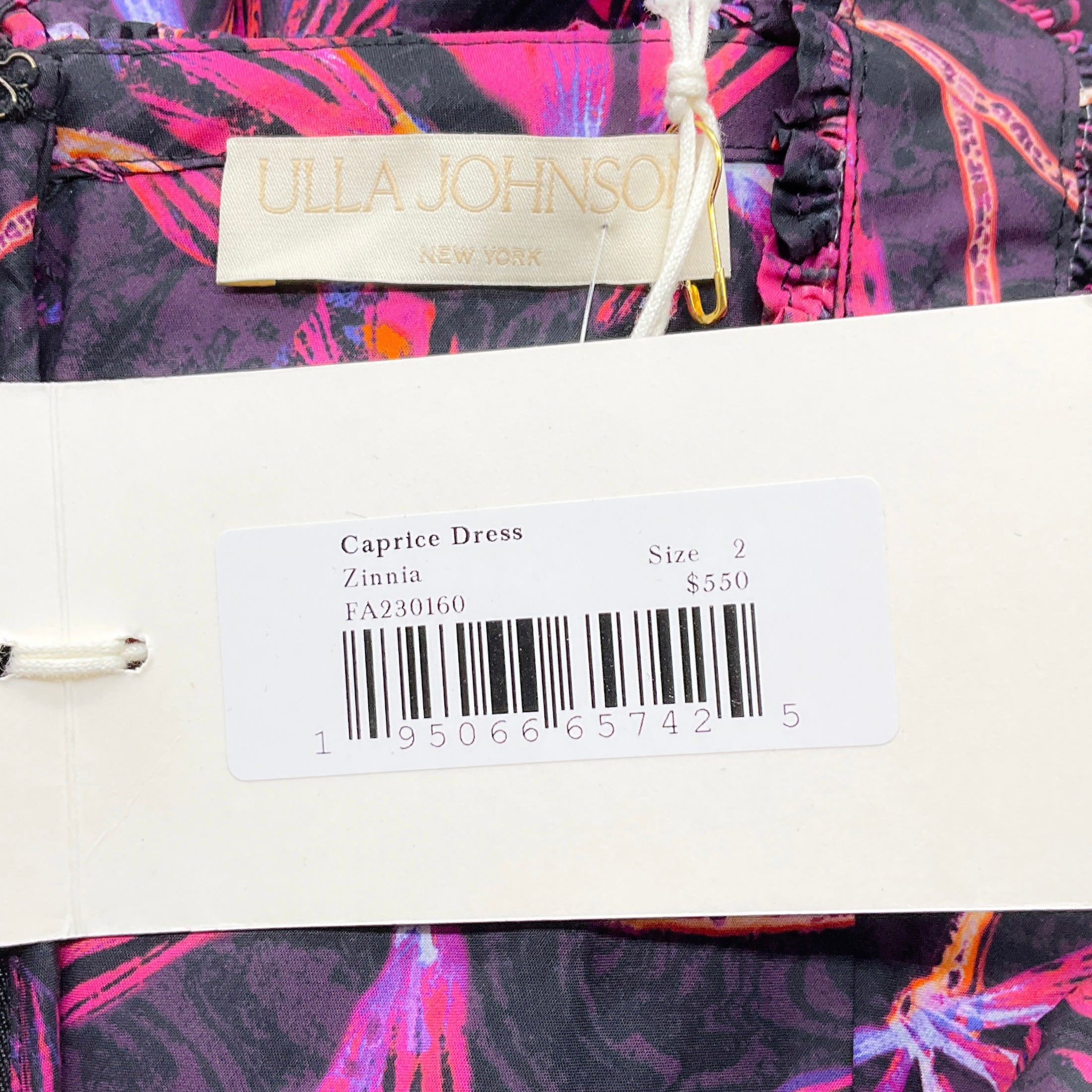 Ulla Johnson Pink / Purple Zinnia Print Caprice Dress