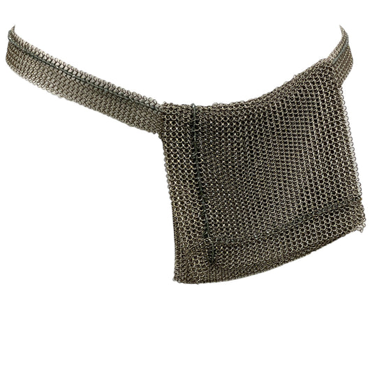 Chanel 1999 Silver Chainmail Belt with Pouch