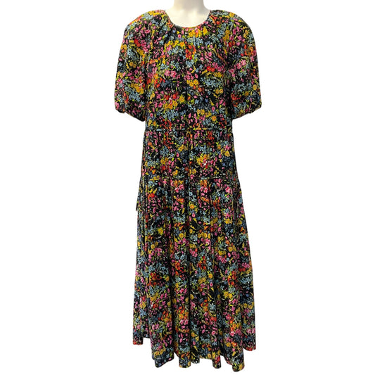 Leur Logette Black / Multi Floral Midi Dress
