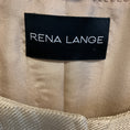 Load image into Gallery viewer, Rena Lange Champagne Beige Collarless Button Front Silk Blazer Jacket
