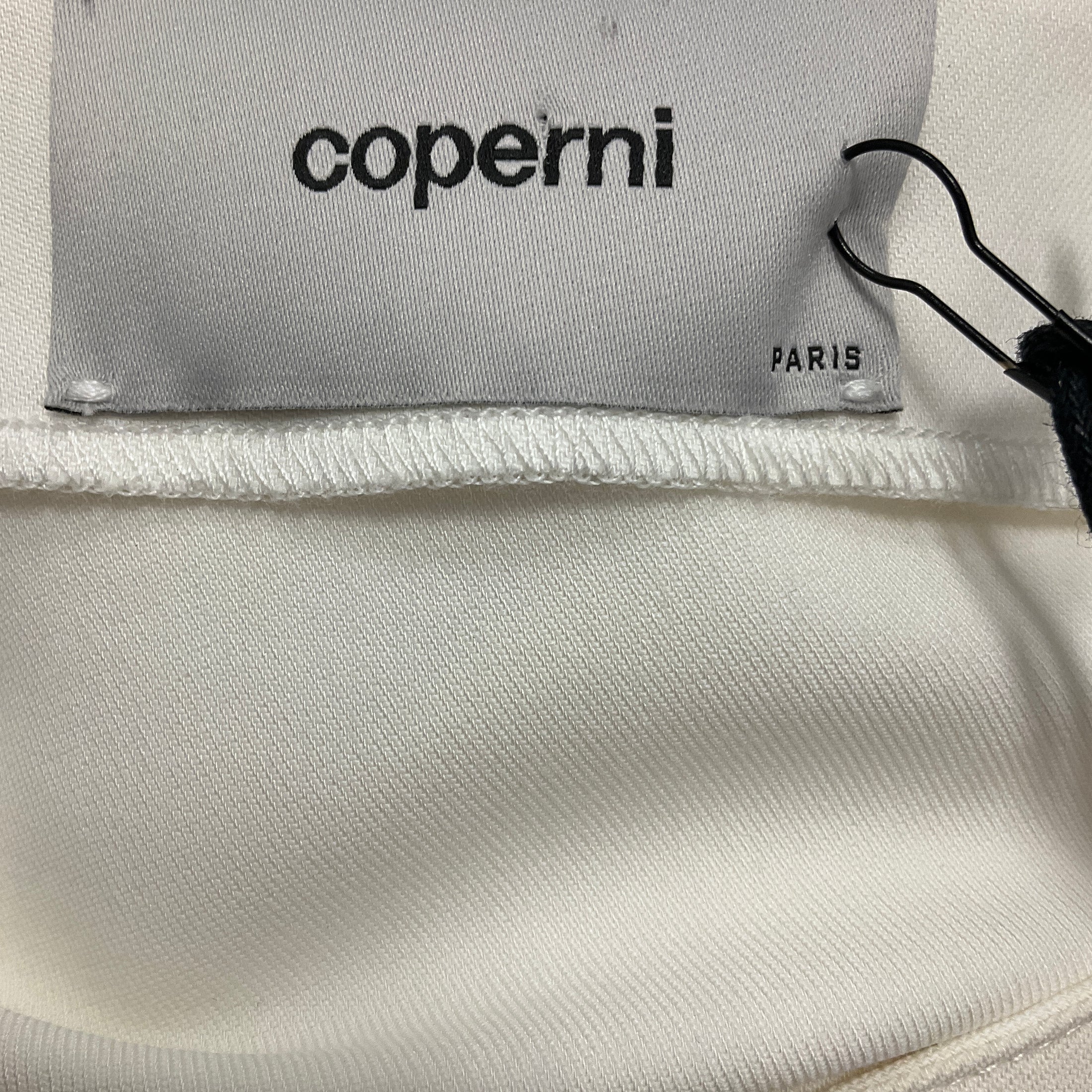 Coperni White Cut Out Wool Mini Dress