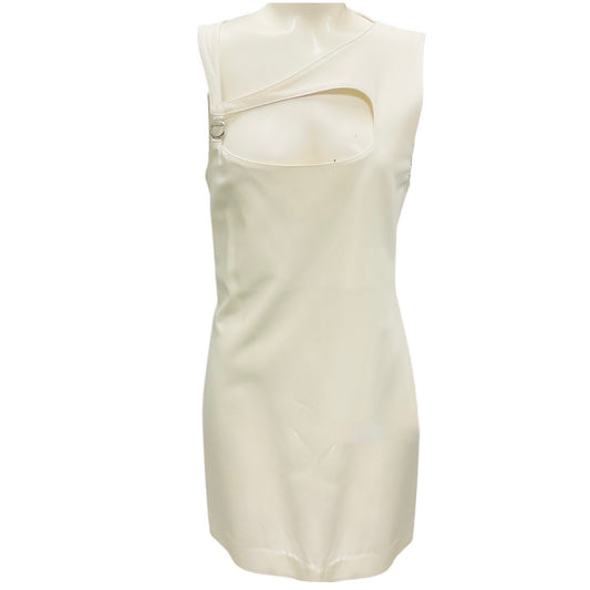 Coperni White Cut Out Wool Mini Dress