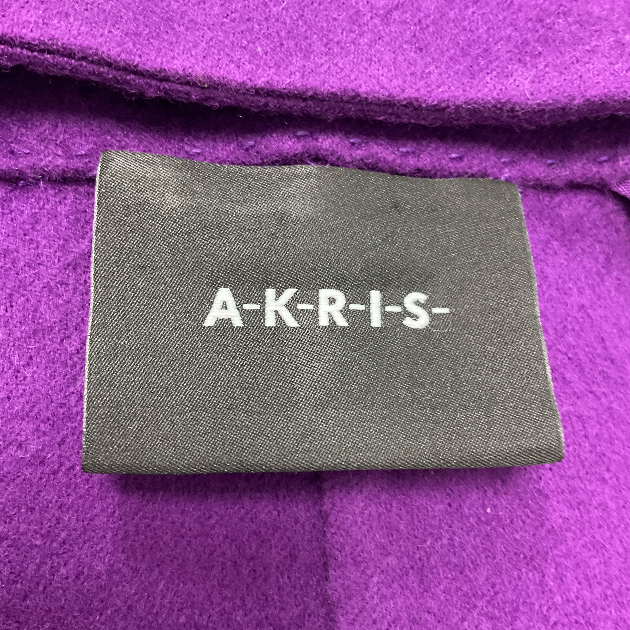 Akris Purple Hooded Wool Coat