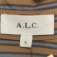 Load image into Gallery viewer, A.L.C. Brown Multi Mila Striped Long Sleeve Midi Shirt Dress
