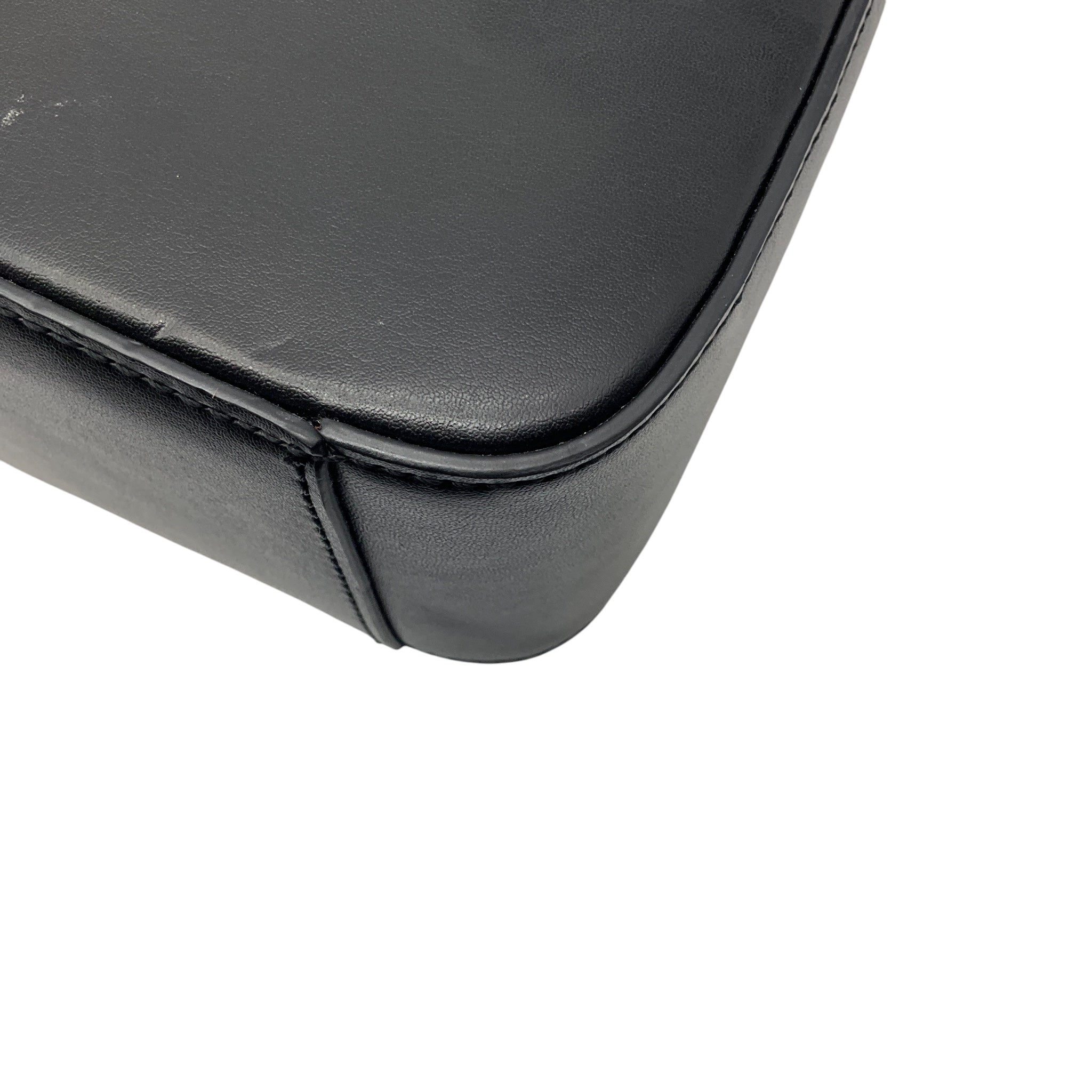 Anne Fontaine Black / White Grid Pattern Leather Mini Bag