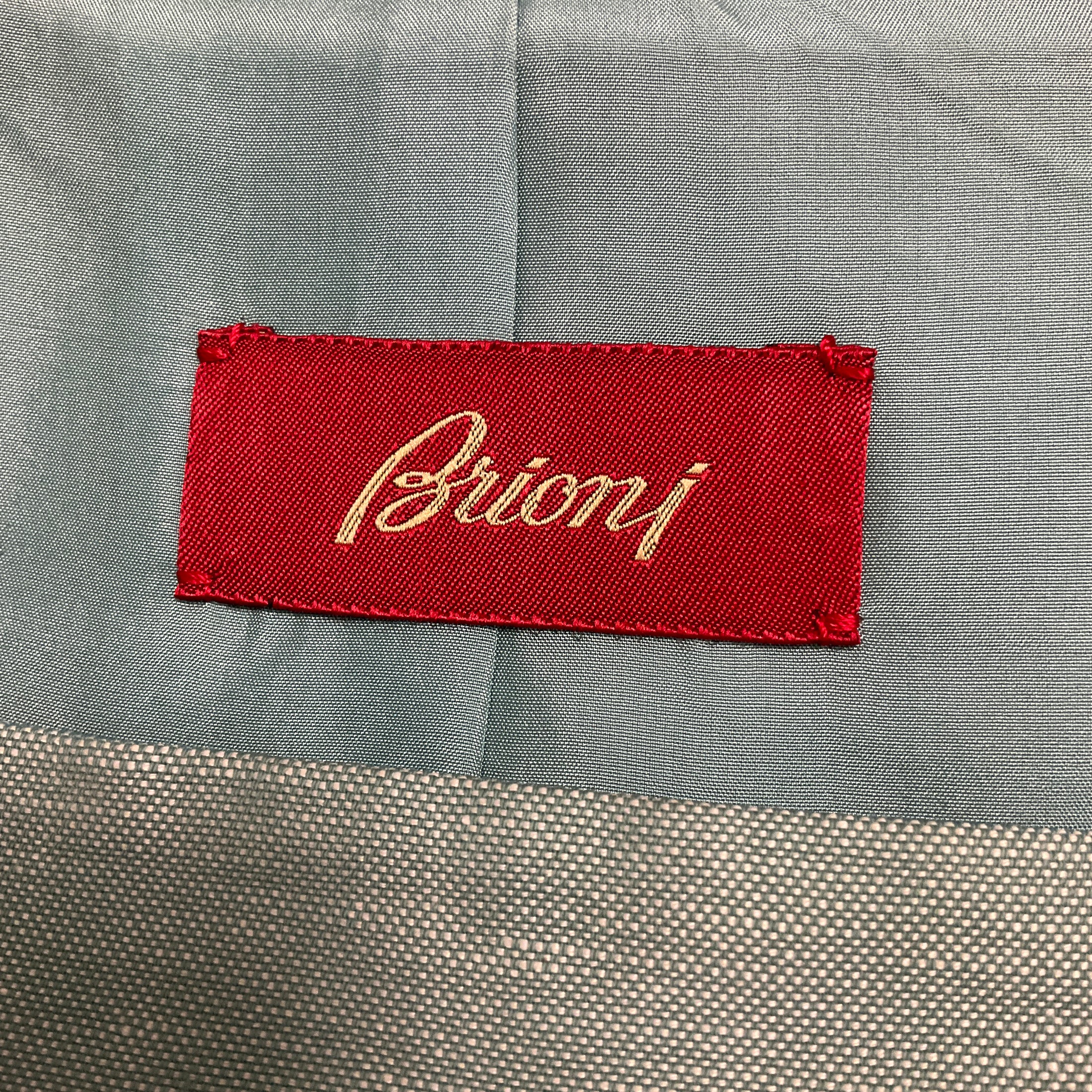 Brioni Mint Green Wool and Linen Top and Skirt Suit Set