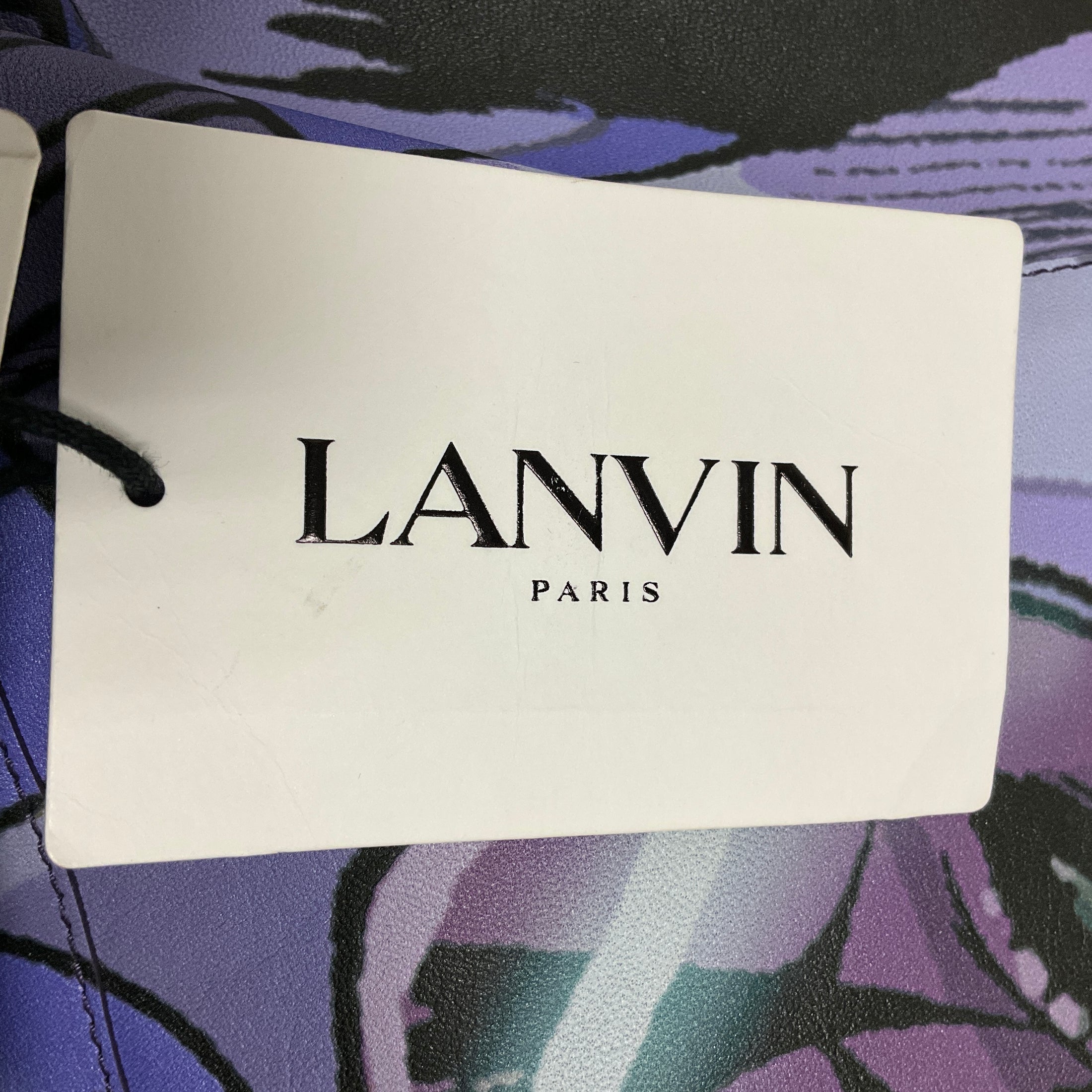 Lanvin Raisin Purple Catwoman Printed Lamb Leather Jacket