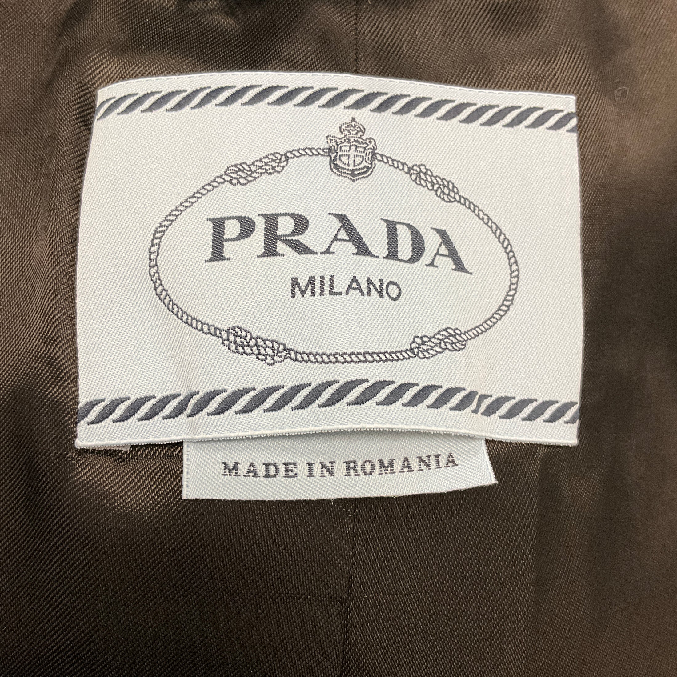 Prada Dark Grey Classic Wool Blazer