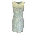 Load image into Gallery viewer, Dolce & Gabbana Light Blue / Gold Metallic Sleeveless Jacquard Midi Dress
