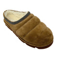 Load image into Gallery viewer, Brunello Cucinelli Brown Monili Bead Embellished Shearling Lined Quilted Suede Slippers
