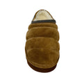 Load image into Gallery viewer, Brunello Cucinelli Brown Monili Bead Embellished Shearling Lined Quilted Suede Slippers
