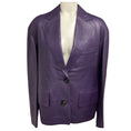Load image into Gallery viewer, Lanvin Raisin Purple Catwoman Printed Lamb Leather Jacket
