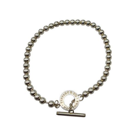 Tiffany & Co. Sterling Silver Mini Bead Ball Toggle Charm Bracelet