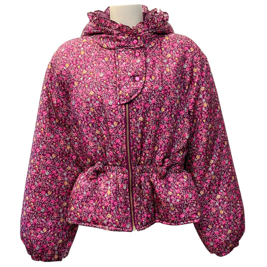 Love Shack Fancy Purple Floral Pint Modena Puffer Jacket
