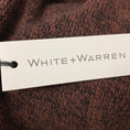 Load image into Gallery viewer, White + Warren Umber / Black Marl Cashmere Blend Open Poncho
