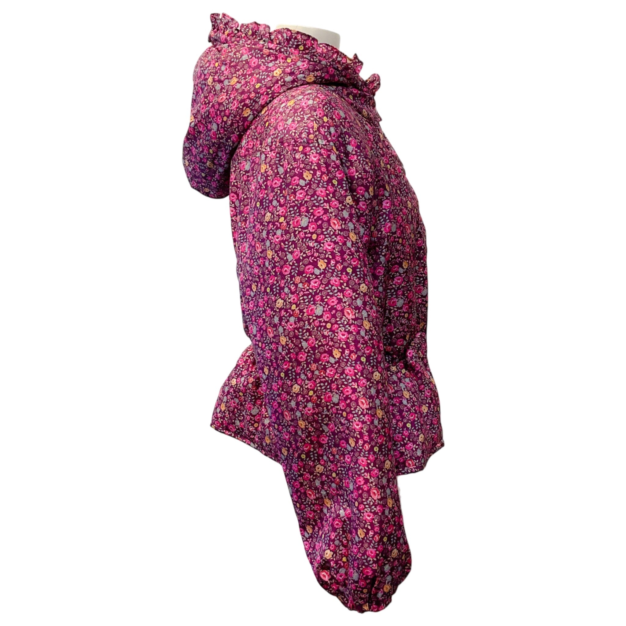 Love Shack Fancy Purple Floral Print Modena Puffer Jacket