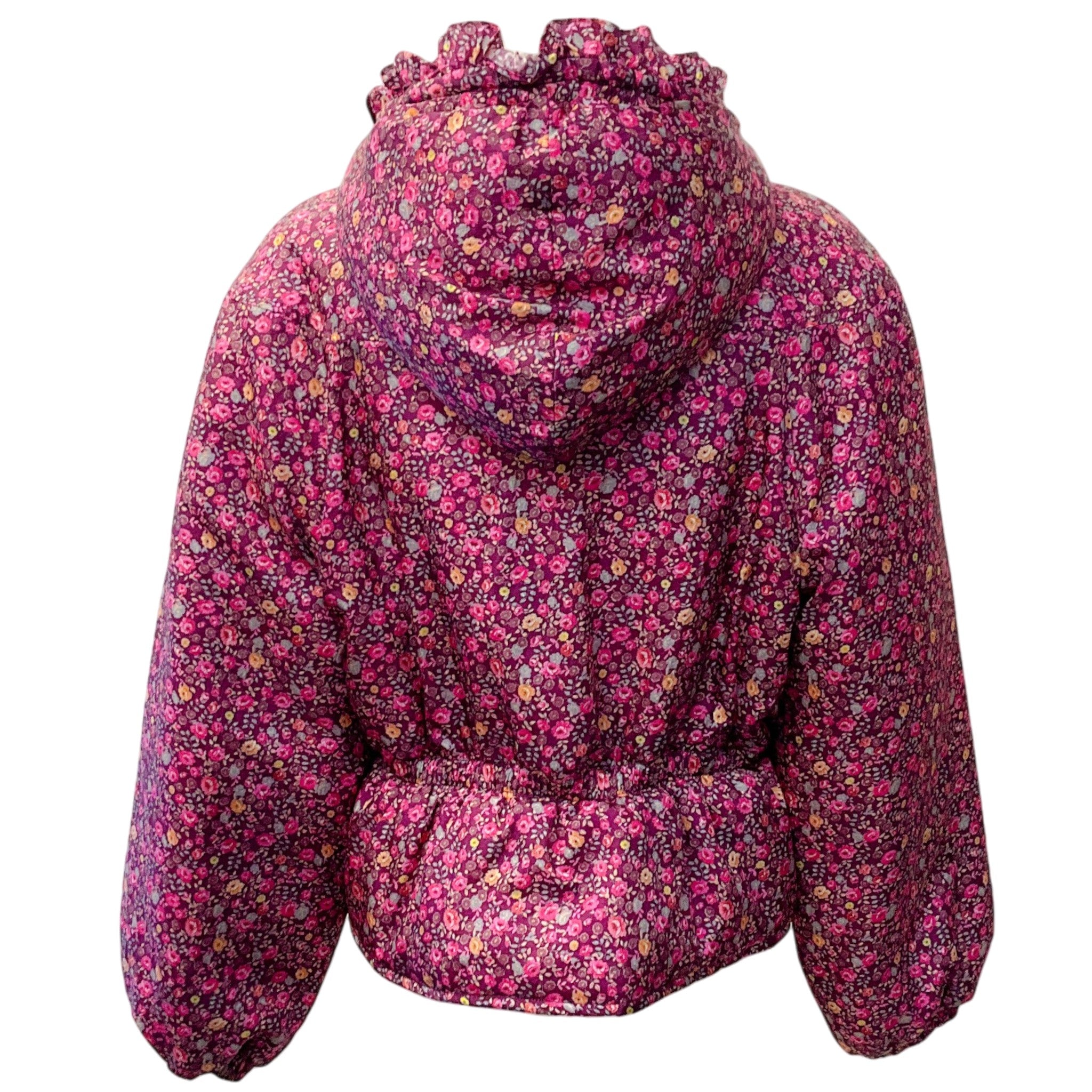 Love Shack Fancy Purple Floral Print Modena Puffer Jacket