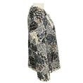 Load image into Gallery viewer, Oscar de la Renta Ivory / Black Pearl and Bead Embellished Knit Jacket with Sequins
