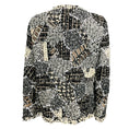 Load image into Gallery viewer, Oscar de la Renta Ivory / Black Pearl and Bead Embellished Knit Jacket with Sequins
