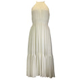 Load image into Gallery viewer, Michael Kors Collection Optic White Cotton and Silk Crepon Blend Halter Dress
