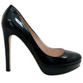 Load image into Gallery viewer, Miu Miu Black Patent Platform Pumps
