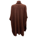 Load image into Gallery viewer, White + Warren Umber / Black Marl Cashmere Blend Open Poncho
