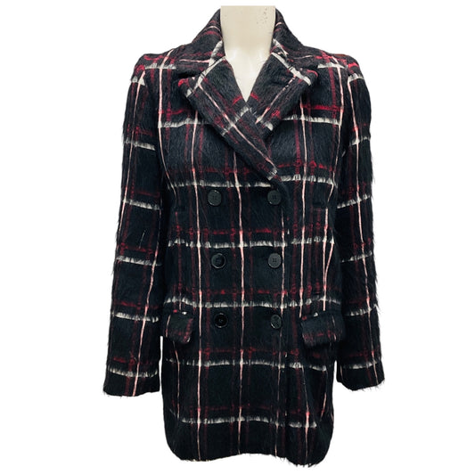 The Kooples Black / Red Mohair and Wool Jacket