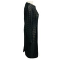 Load image into Gallery viewer, Giambattista Valli Black Circle Embroidered Lace Long Sleeved Midi Dress
