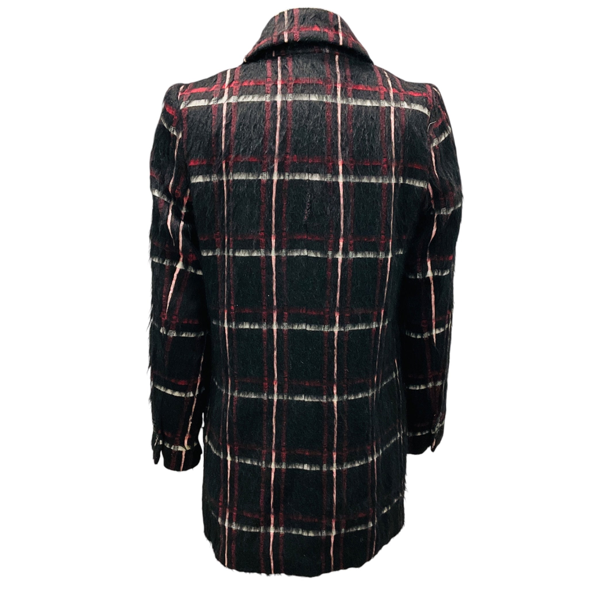 The Kooples Black / Red Mohair and Wool Jacket