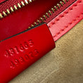 Load image into Gallery viewer, Gucci Red Calfskin Leather Medium Sylvie Two Way Top Handle Bag
