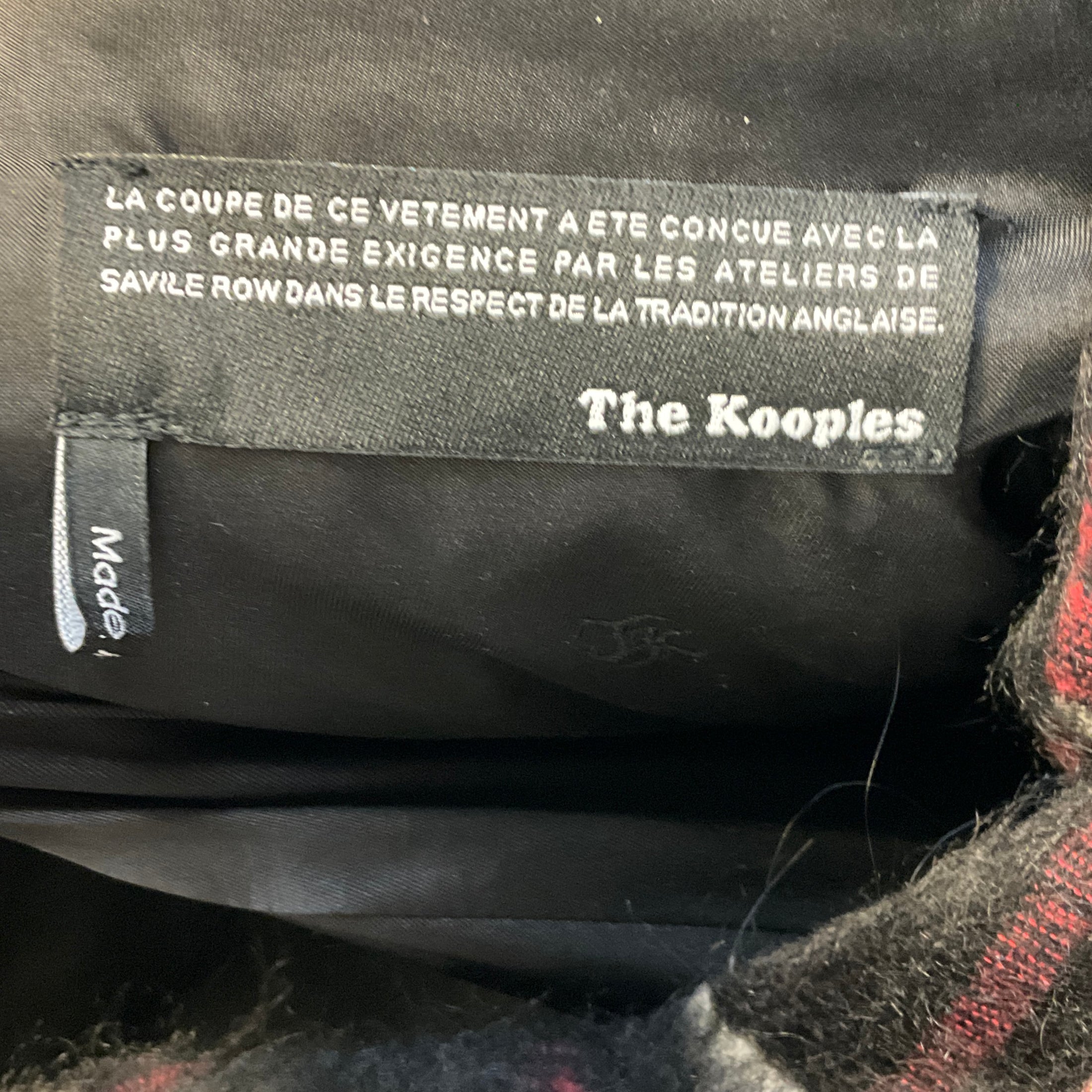 The Kooples Black / Red Mohair and Wool Jacket
