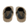 Load image into Gallery viewer, Brunello Cucinelli Taupe Monili Bead Embellished Shearling Slingback Slippers
